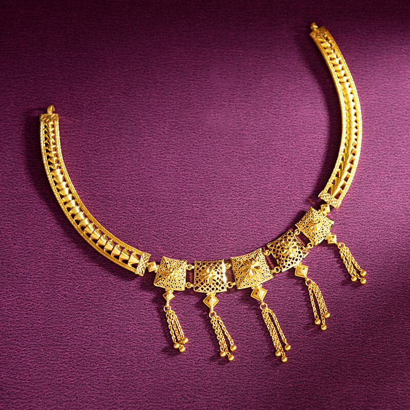 Light Weight Gold Necklace image 1